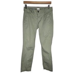 J.Crew Frankie Women's‎ Stretch Chino Pants Green Size 4 Casual Straight Leg